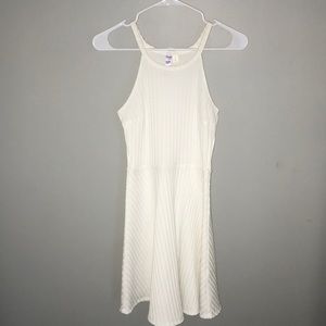 a fitted white dress from Francesca’s size s